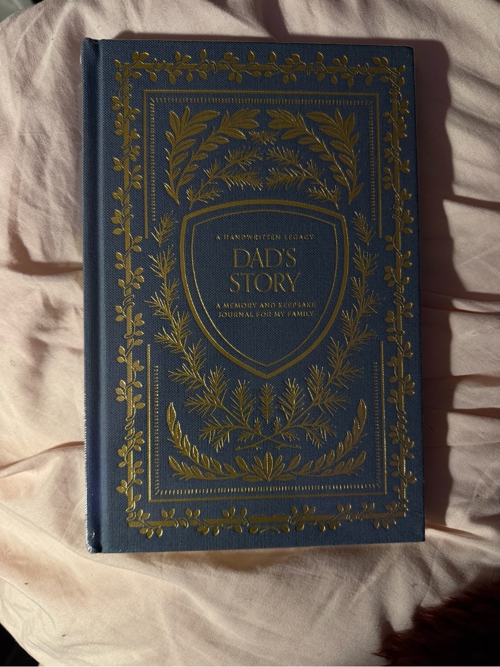 New Dad's Story Keepsake Memory Journal - Navy Blue with Gold Foil